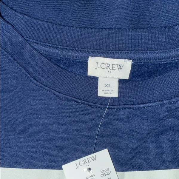 NWT J.CREW Striped button-shoulder crewneck pullover - Image 5