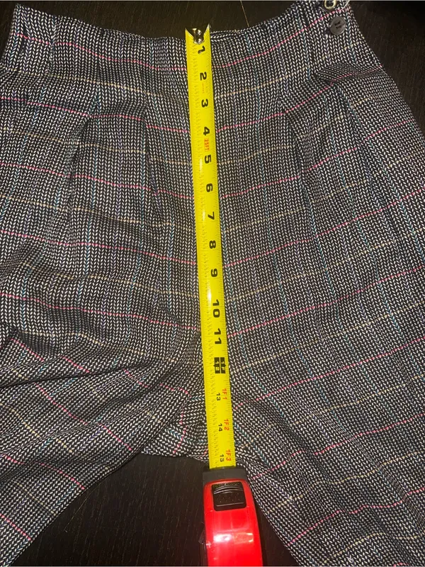 Ann Taylor Vintage Glen Plaid Trousers Dark Academia Retro Preppy Granny Core - Image 7