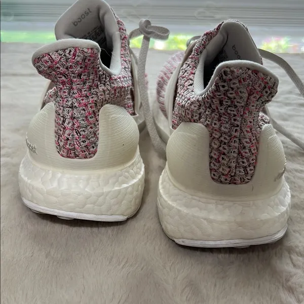 Adidas Women's Ultra Boost Pink and White Sneakers - Image 4
