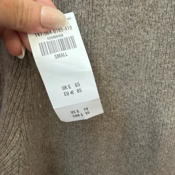 Abercrombie & Fitch Womens Sweater Style Jogger size Small NEW Gray Soft Cozy - Image 3