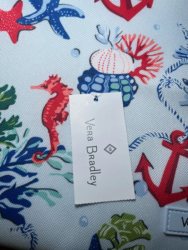New Vera Bradley Lighten Up Sea Turtles Large Insulated Cooler Beach Bag Picnic - Image 9