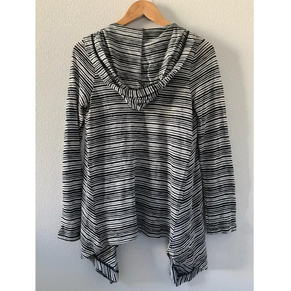 Splendid Womens Striped hooded‎ Sweater Cardigan - Image 2