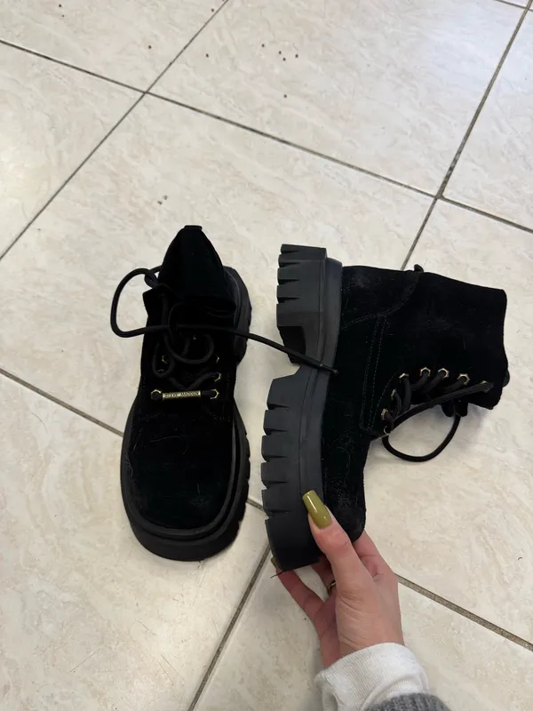 Steve Madden convertible black suede chunky boots  - Image 4