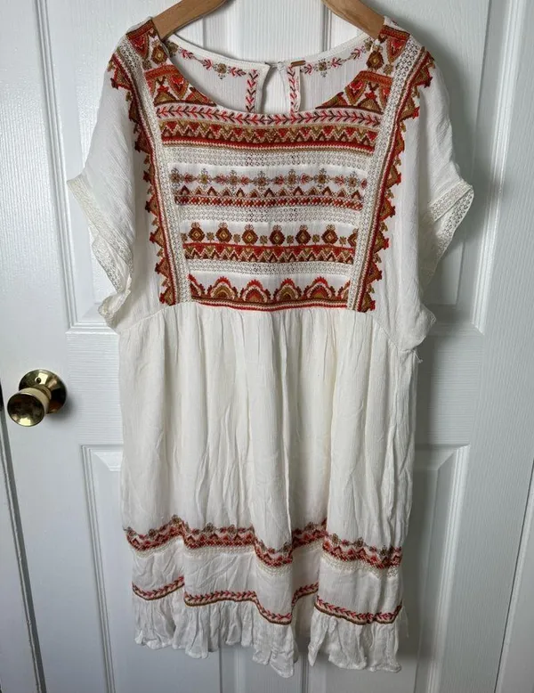 Free People Sunrise Wanderer Mini Dress M - Image 3