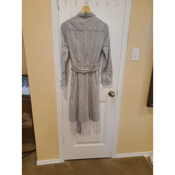 J crew Tie-waist Shirtdress In Stripe - Size 12 - Image 13