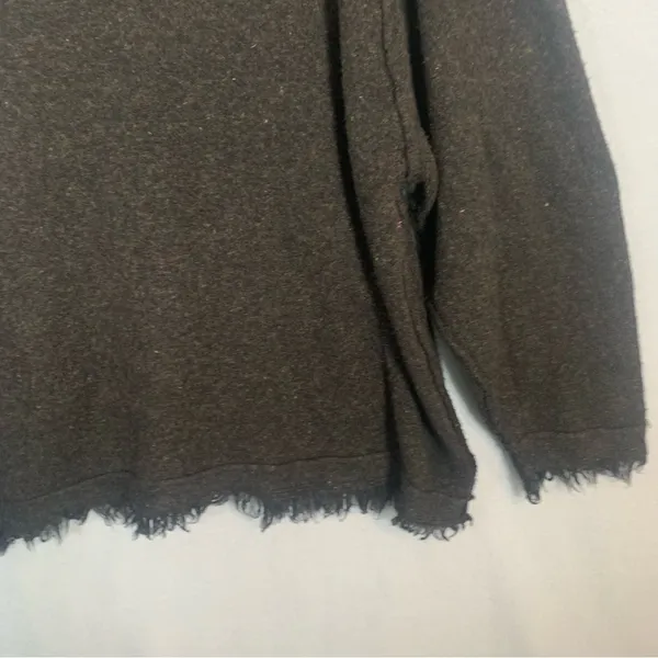 Free People Irresistible Fringe Black V-Neck Sweater Sz Medium Indie Granola - Image 6