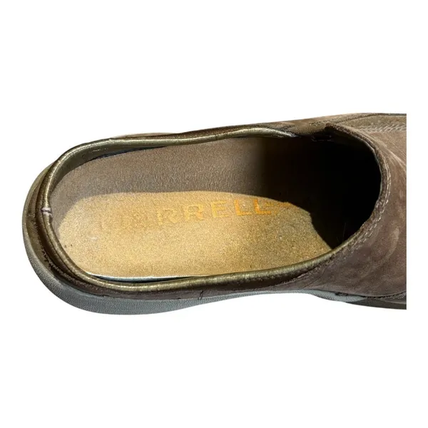 Merrell Primo Scoop Mules Womens 7 Brown Nubuck‎ Leather Slip On Clogs Comfort - Image 12