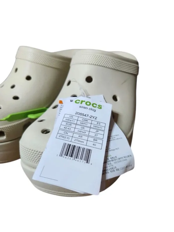 New Crocs Siren Platform Heeled Clogs Bone Ivory Brat Y2K cottagecore Grandma - Image 9