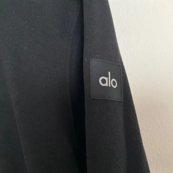 Alo Yoga Make Waves Hoodie Vintage Black Tonal XXS - Image 3