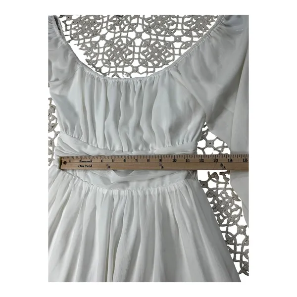 FOROLAV White Long Sleeve Mini Dress Size M NWT - Image 4