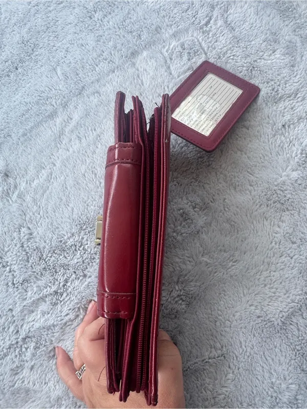 Merona Wallet Checkbook Clutch Combo Maroon - Image 6