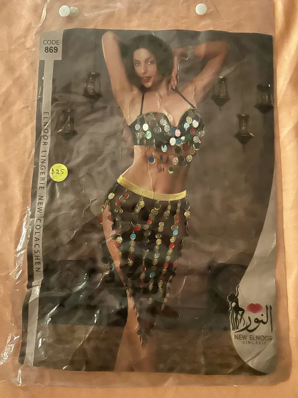 Belly Dancing Handmade Outfit Egyptian Black Size M - Image 2