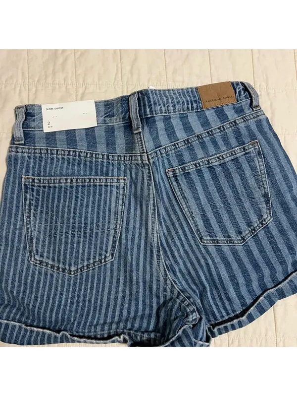 New American Eagle Striped Shorts - Image 5