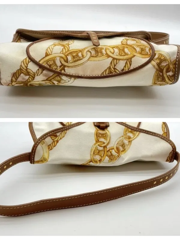 Celine vintage canvas leather Baguette bag - Image 5