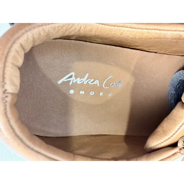 Andrea Conti Brown‎ Leather Lace-Up Comfort Shoes Minimalist Euro Casual 40 - Image 8
