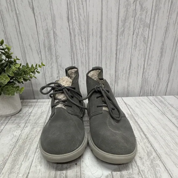 Womens Size 8 SOREL Gray Waterproof Lace-Up Faux Fur Lined Bootie EU39 UK6 - Image 2