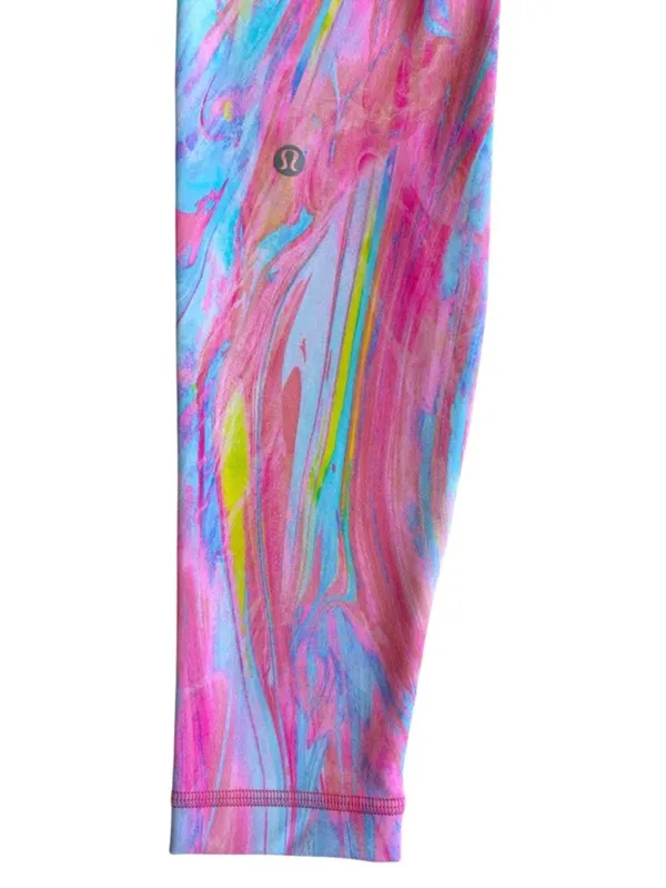 EUC Lululemon Wunder Train High Rise Leggings Prism Marble Multi Size 6 Rtl. $98 - Image 11