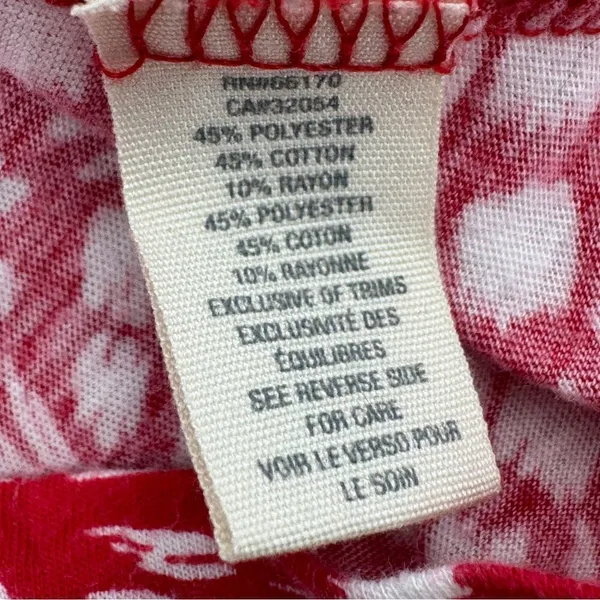 Anthropologie C.‎ Keer Swoop Rope Collar Tank Top Red Medium Dot Print - Image 9