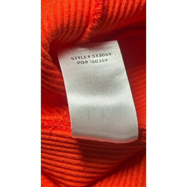 Lulus Orange Ribbed‎ One-Shoulder Two-Piece Midi Dress Skirt Set XS - Image 7
