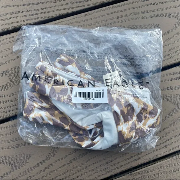 NWT aerie large bikini cheetah print brown high cut swim bottom - Image 7