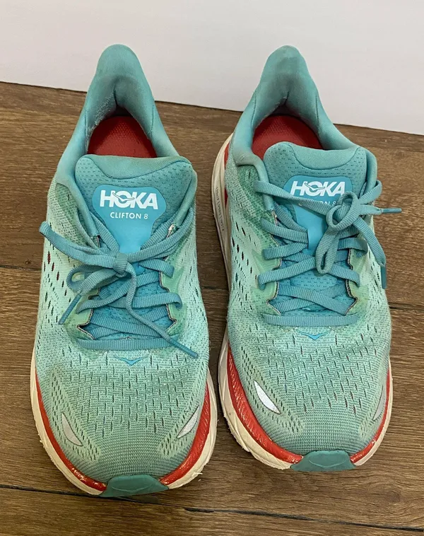 Hoka One One Womens Clifton 8 1119394 AEBL Running Shoes Sneakers Size 8B - Image 2