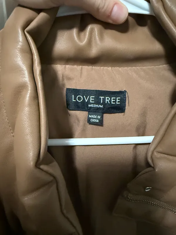 Faux Leather Puffer Jacket - Image 3