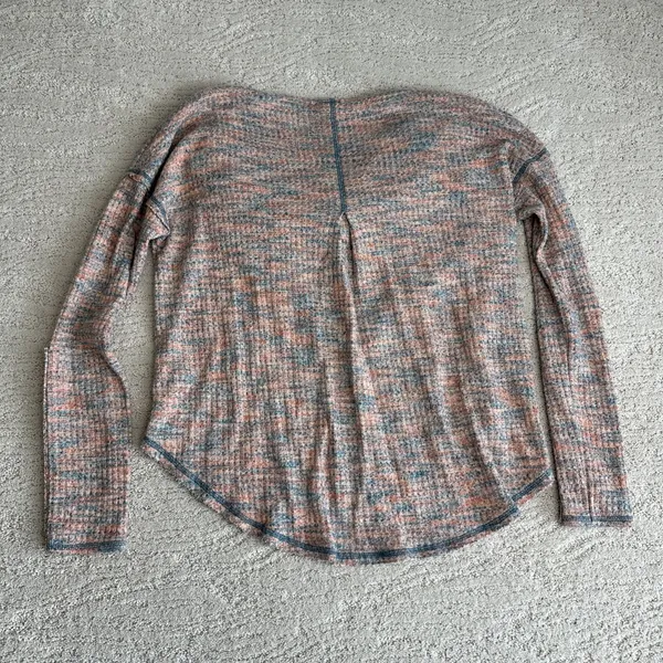 Women's Free People Small Misty Waffle‎ Cole Neck Thermal Long Sleeve Pullover - Image 7