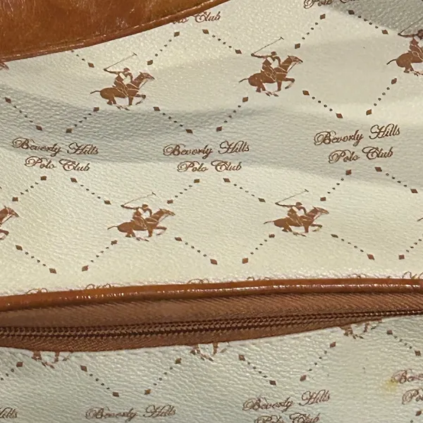 Beverly Hills Polo Club Cream and Brown Patterned Makeup bag - Image 3