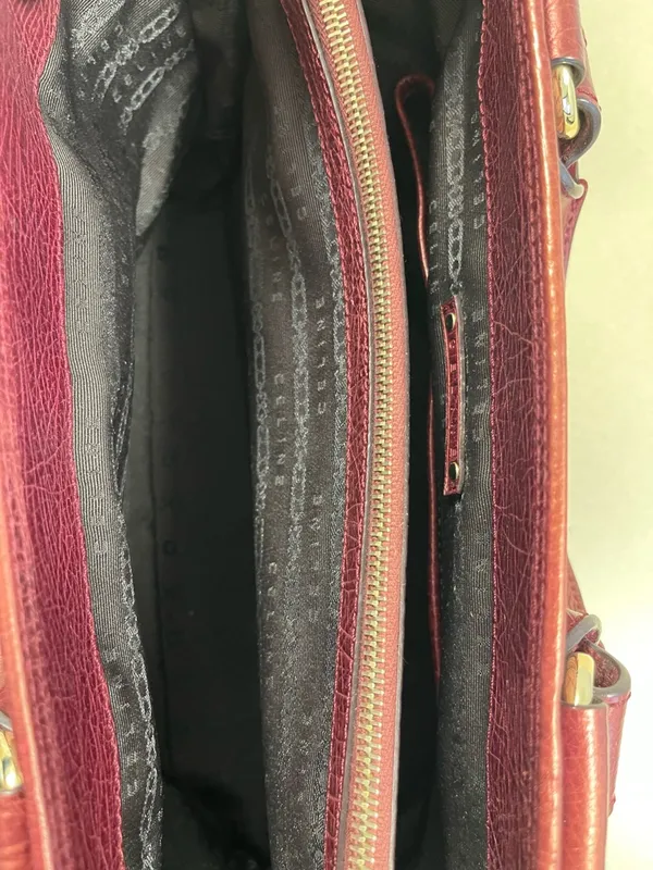 Celine Macadam Canvas and Leather Boogie Handbag in Red - Preowned - Image 7