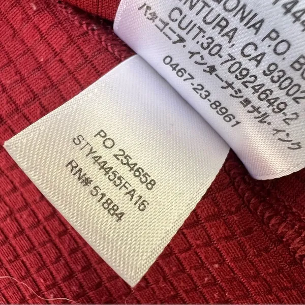 Patagonia Midweight Capilene Baselayer Crimson Red Pullover Zip Neck Shirt XS - Image 9