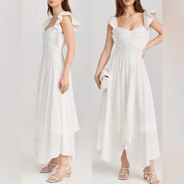NWOT Ramy Brook Bria White Maxi Dress sz 2 - Image 3