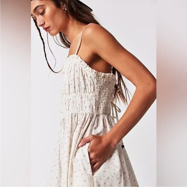 Free People Gabby Cherry Print Mini Dress Size XS - Image 4