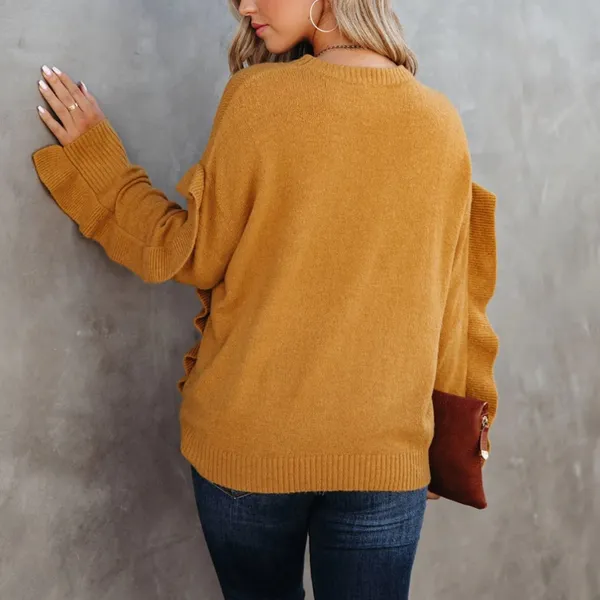 VICI | Charleston Ruffle Knit Sweater - Image 4