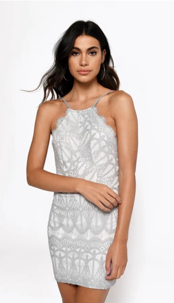 Tobi Gray Lace Dress - Image 2