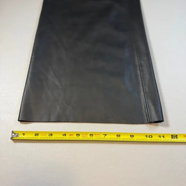 Zara Black Faux Leather 8 Pants Wide Leg High Rise Trousers Patch Pockets Chic - Image 9