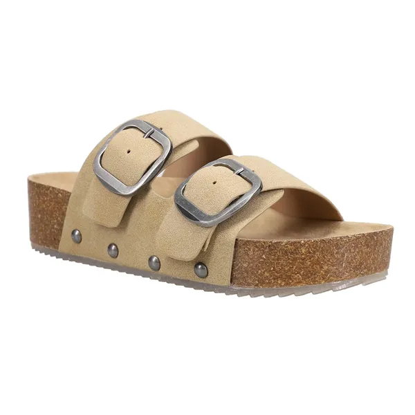 MIA Qianna‎ Double-Buckle Platform Sandals Slides B14A - Image 5