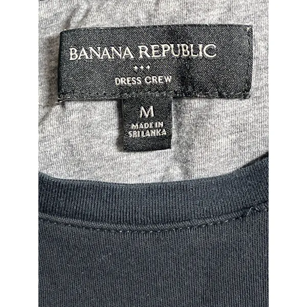 Banana Republic Women's Black Short Sleeve Crew Neck T Shirt Tee Top Size M - Image 5