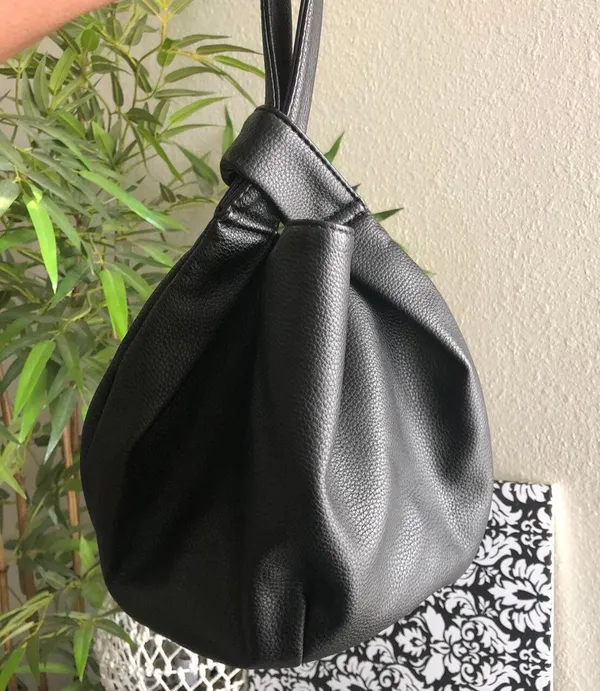 The drop hobo sac one strap slouchy black bag purse - Image 3
