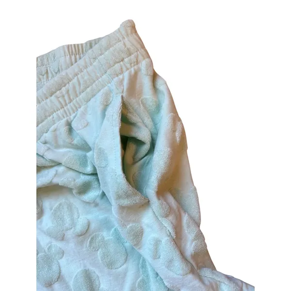 Disney Mickey Mouse Mint Green Terry Cloth Mini Skirt Elastic Waist Pockets‎ M - Image 5