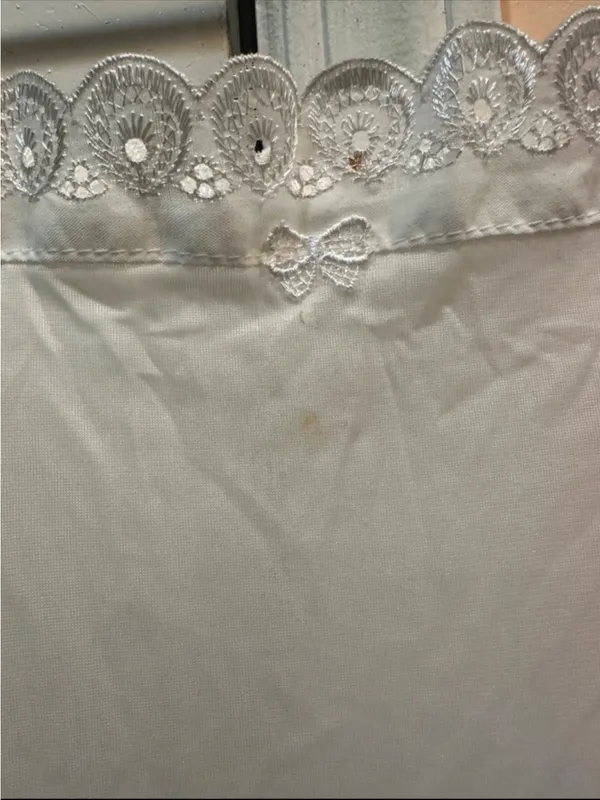 Classic White Lace-Trim Slip Lounge Sleepwear Dress - Image 3