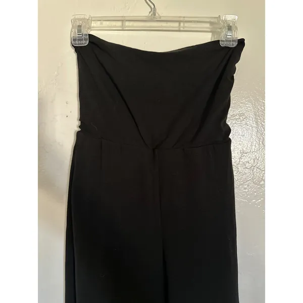 NWT OGL Eco-Friendly Strapless Wide-Leg Jumpsuit – Black, Size XS - Image 6