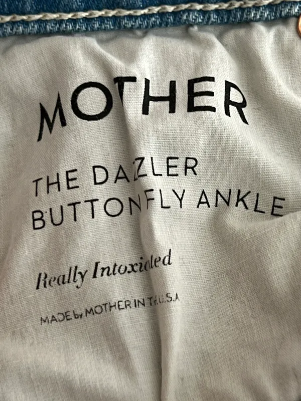 Mother Superior The dazzler Button Fly Ankle Really Intoxicated Size 25 Women - Image 7