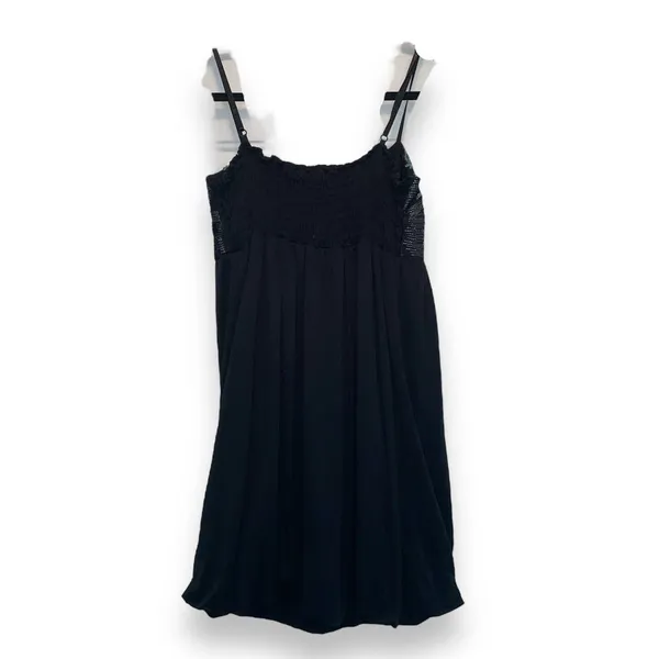 Bebe Vintage Black Sequins Bodice Mini Bubble Hem Dress Medium - Image 3