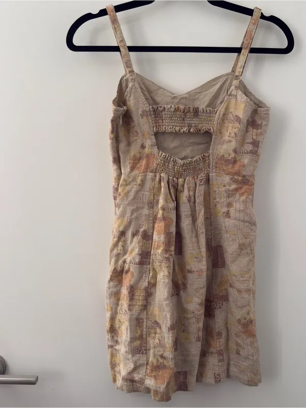 Urban Outfitters UO Sweet On You Postcards Print Mini Dress Size Small S Retro - Image 6