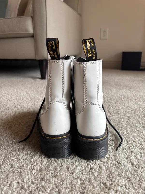 Dr. Martens White Platform Boots - Image 3