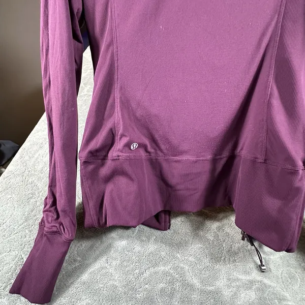 Lululemon In Flux Womens 10 Jacket Regal Plum Purple Reversible Full Zip Hoodie - Image 16