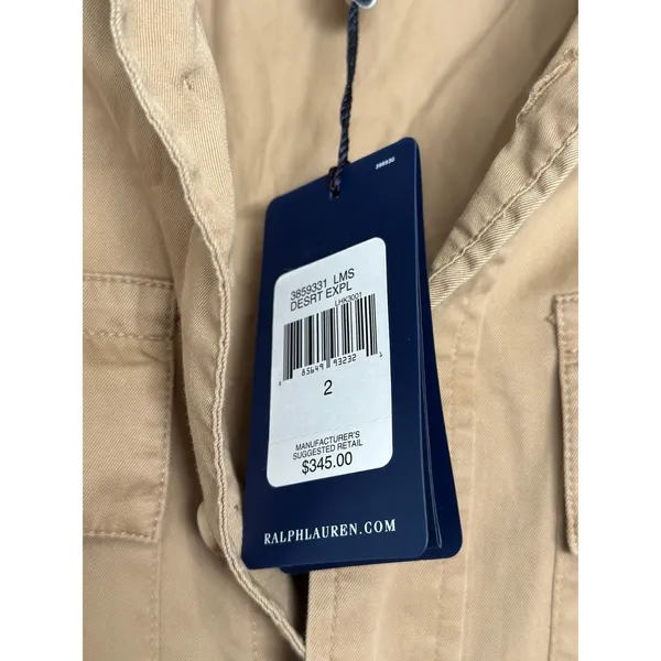 NWT Vintage Ralph Lauren Desert Explorer Maxi Dress Button Up Long Sleeve Tan - Image 9