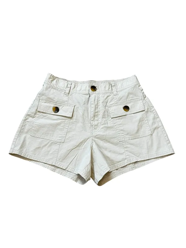 Vuori Womens Vintage Ripstop Utility Short in Milkweed Summer Granola Girl - Image 2