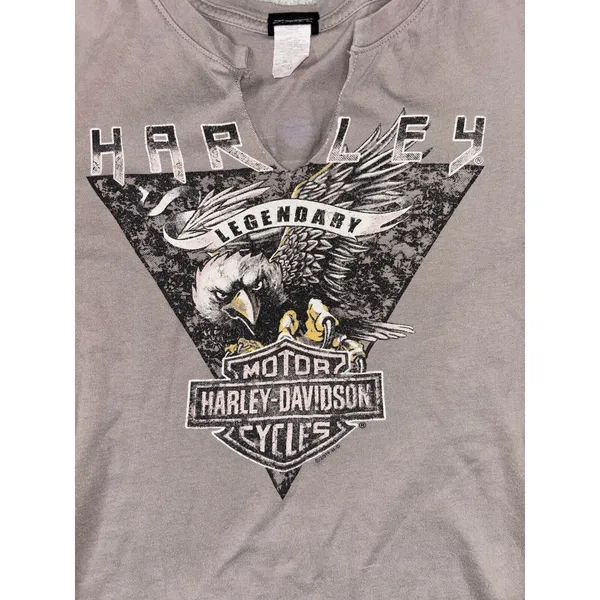 harley davidson v neck women medium‎ shirt Myrtle Beach - Image 2