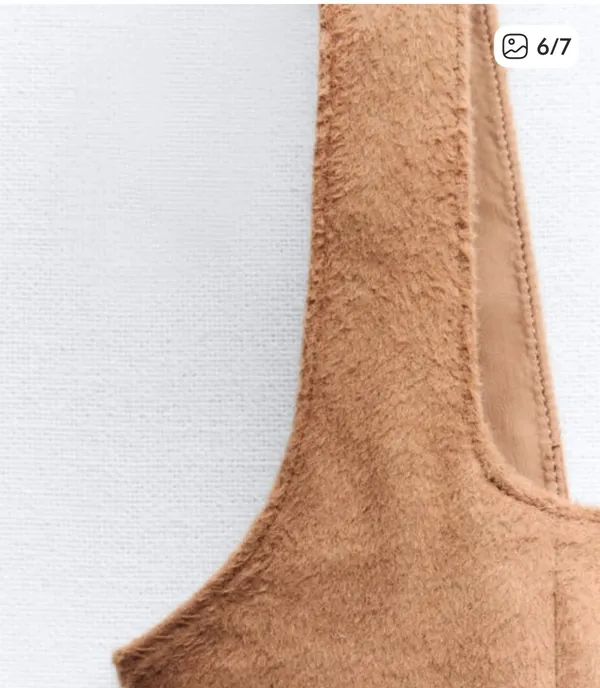 Zara faux fur corset top - Image 5